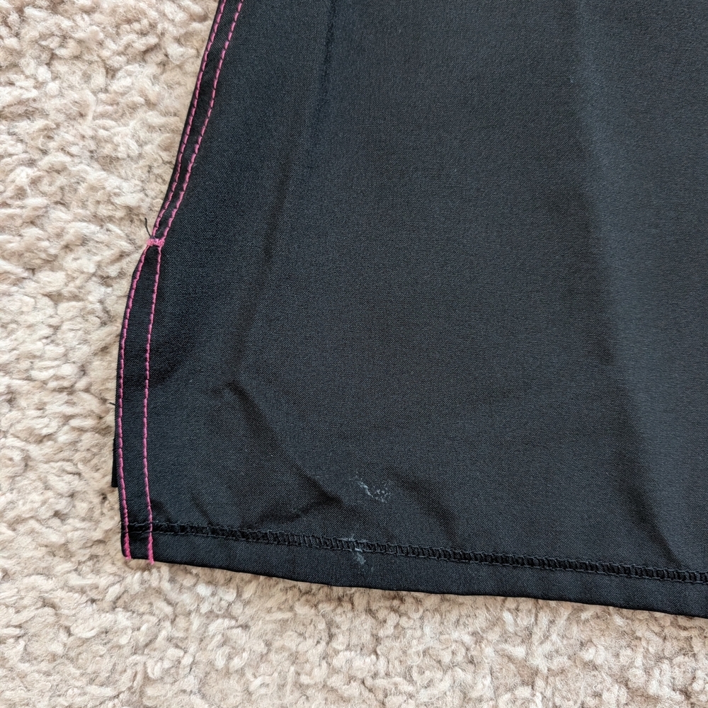 Scrubstar Black V Neck Short Sleeve V-Neck Scrub Top Size Medium - Picture 10 of 15